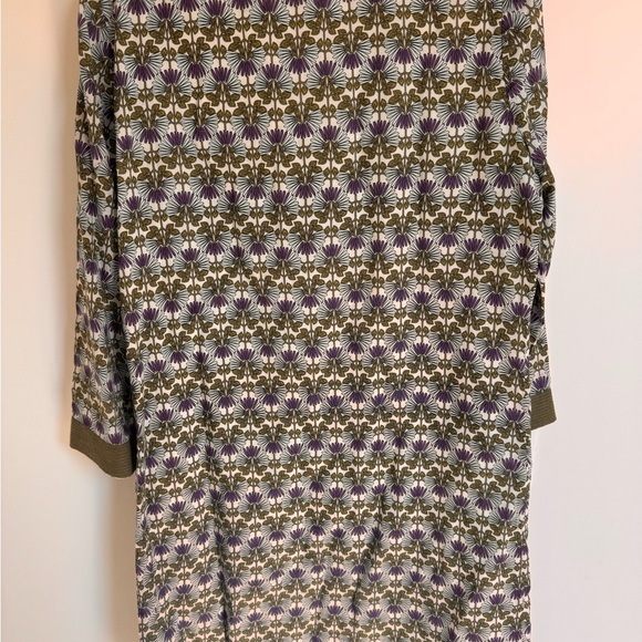 Tory Burch Olive and Cream Floral Tunic Dress 6 - Picture 5 of 5